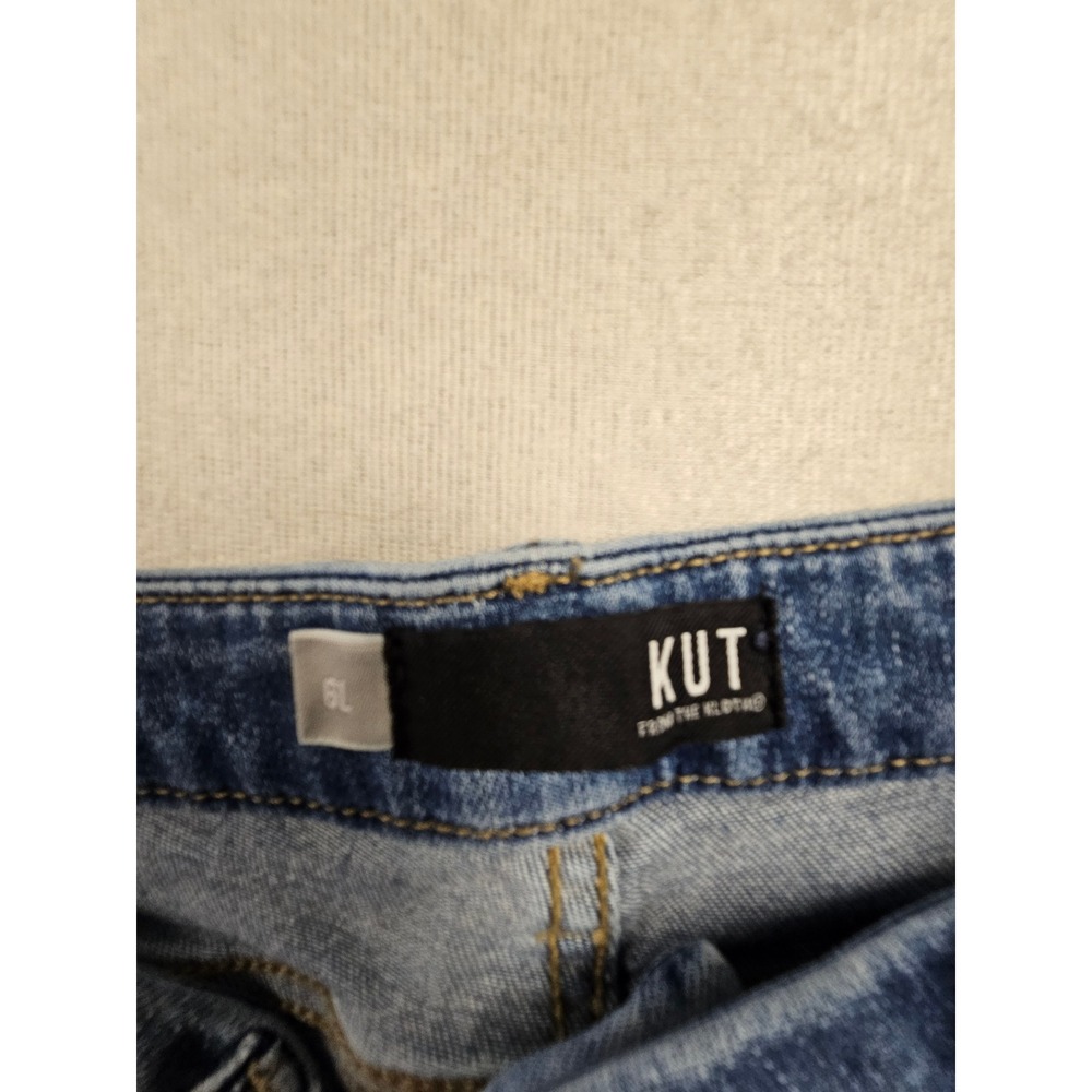 KUT from the Kloth Meg Fab Ab Wide Leg High Rise Jeans Blue Size 6L Long Inseam - Picture 4 of 7